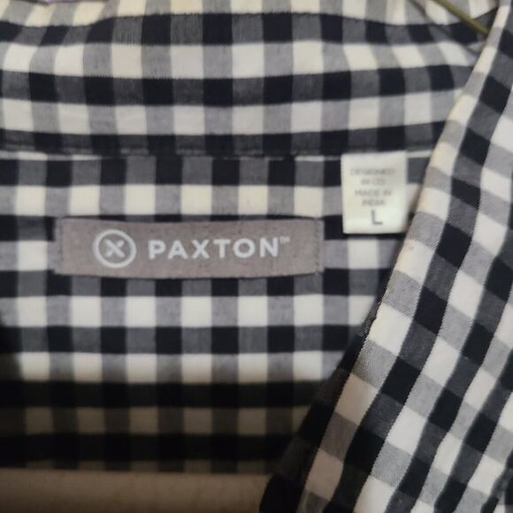PAXTON MEN'S CU BUFFS LOGO BUTTON UP GINGHAM LS SHIRT SIZE L COLORADO UNIVERSITY - Picture 3 of 7